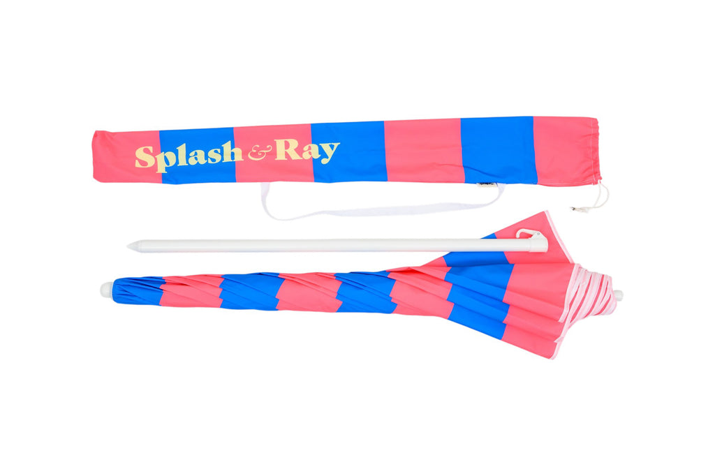 Parallel Palms 2.25 Umbrella - Blue/Pink