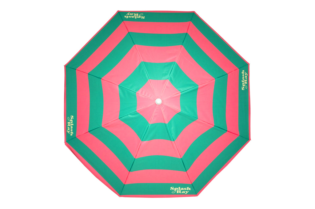 Parallel Palms 2.25 Umbrella - Green/Pink