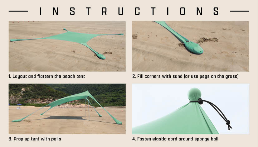 Wildcover Beach Stretch Tent - 6 Person (2.6 m)